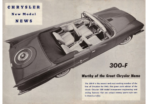 1960 Chrysler 300F New Model News