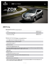 2010 Acura ZDX Factsheet