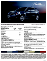 2010 Cadillac SRX Specs