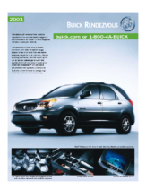 2003 Buick Rendezvous Spec Sheet