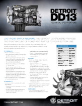 2016 Western Star Detroit DD13 Spec Sheet