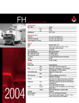 2004 Mitsubishi Fuso FH Specs