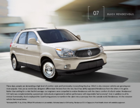 2007 Buick Rendezvous Spec Sheet