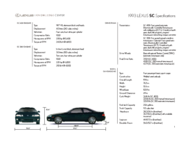 1993 Lexus SC Specs