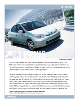 2003 Toyota Prius Specs