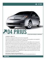 2004 Toyota Prius Specs