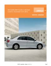 2007 Toyota Corolla Specs