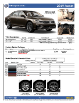 2019 VW Passat Order Guide