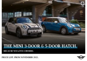 2022 MINI F55-56 Price List UK