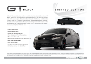 2010 Ford FPV GT Black Flyer AUS