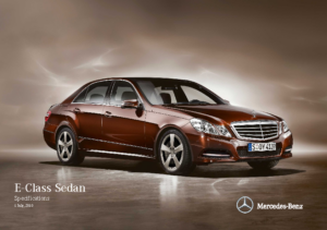 2010 Mercedes-Benz E-Class Sedan Specs AUS