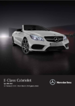 2015 Mercedes-Benz E-Class Cabriolet Specs AUS