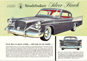 1958 Studebaker Hawk Data Sheet