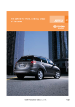 2008 Toyota Matrix Specs