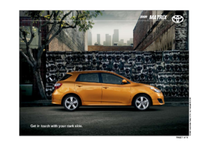 2009 Toyota Matrix Specs