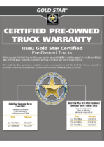 2023 Isuzu Gold Star Certified Pre-Owned Truck Program