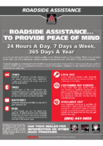 2023 Isuzu Roadside Assistance Flyer