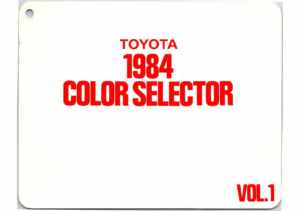 1984 Toyota Color Selector Vol. 1