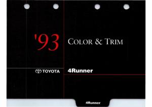 1993 Toyota 4Runner Color & Trim