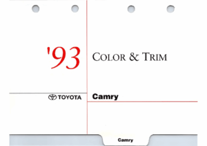 1993 Toyota Camry Color & Trim