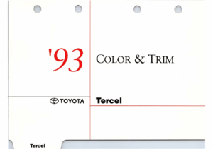 1993 Toyota Tercel Color & Trim