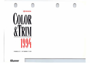 1994 Toyota 4Runner Color & Trim