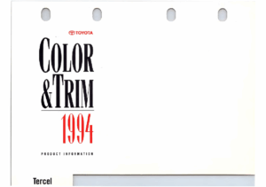 1994 Toyota Tercel Color & Trim