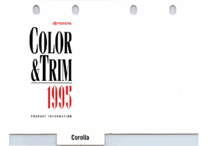 1995 Toyota Corolla Color & Trim
