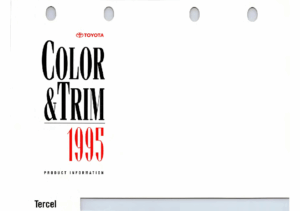 1995 Toyota Tercel Color & Trim