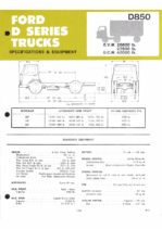 1969 Ford D850 Data Sheet (Aus)