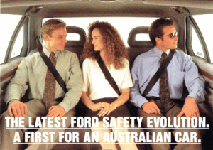 1993 Ford ED Falcon Seat Belt Evolution (Aus)