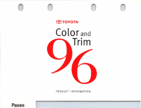 1996 Toyota Paseo Color & Trim