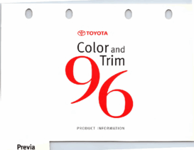1996 Toyota Previa Color & Trim