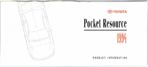 1994 Toyota Pocket Resource Product Information