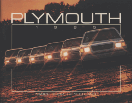 1985 Plymouth Full Line Prestige