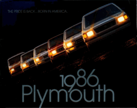 1986 Plymouth Full Line Prestige