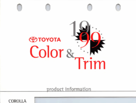 1999 Toyota Corolla Color & Trim